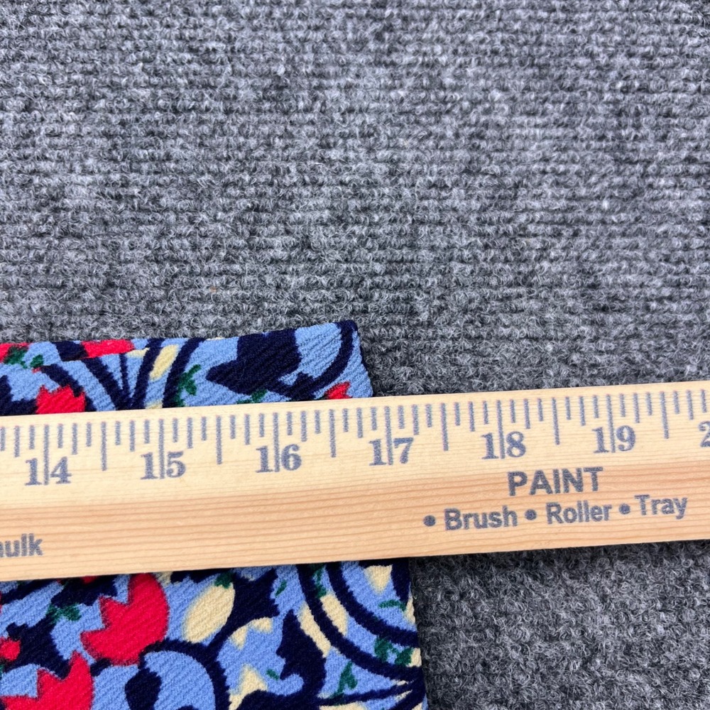 LuLaRoe Cassie Pencil Skirt Floral Geometric Blue Red Stretchy Knit Bottoms - Picture 6 of 6